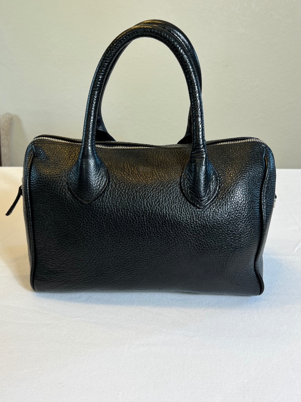*FIRM PRICE* Mark & Graham Black Pebble Leather Satchel Bag